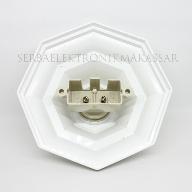 Fitting Bohlam Lampu Plafon S.O.K FP-02 Hexagonal Putih