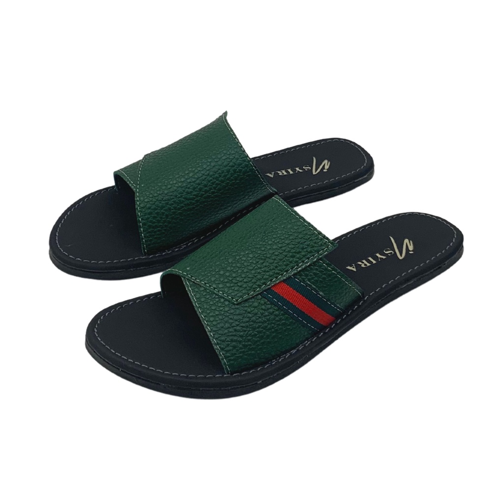 Insyira - Sandal Wanita Delma  / Sandal Papirut Wanita Non Slip Alas Hitam / Sandal Wanita Slop Polet Samping