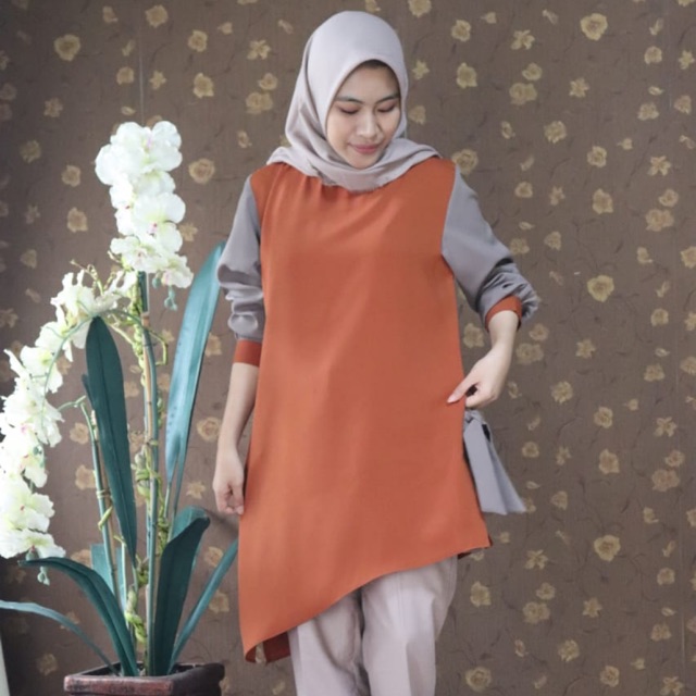 MOUDE - TUNIK A4 TORINO, ATASAN WANITA WARNA KOMBINASI