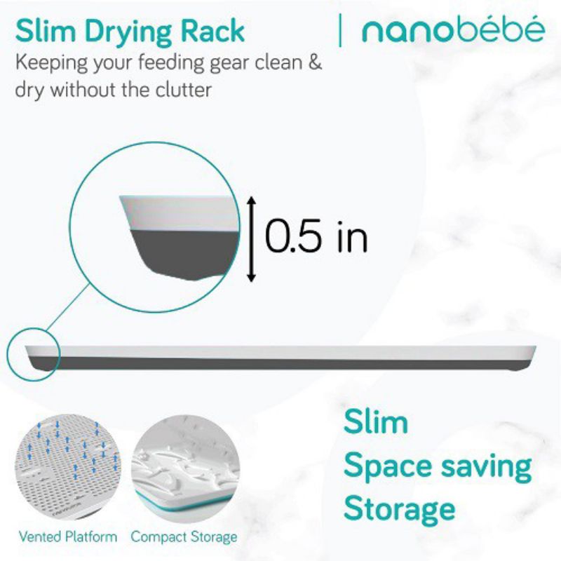 Drying Rack Nanobebe, Slim Portable, Rak pengering botol susu Nano bebe