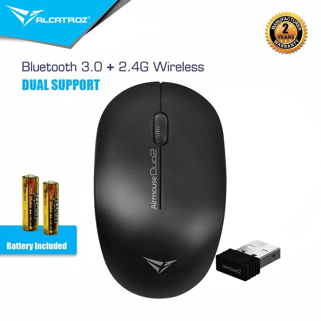 Mouse Alcatroz Bluetooth And Wireless Air Mouse Duo2 for Smart TV / Tablet Original