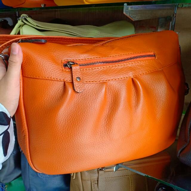 Tas kulit Garut papirut m besar