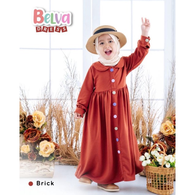 BELVA DRESS KIDS 7-8 TAHUN/DRESS MUSLIM ANAK PEREMPUAN/GAMIS ANAK TANGGUNG/DRESS SHAKILA/FASHION MUSLIM REMAJA/SHAHIA GAMIS ANAK/FAR MOSLEMSTORE