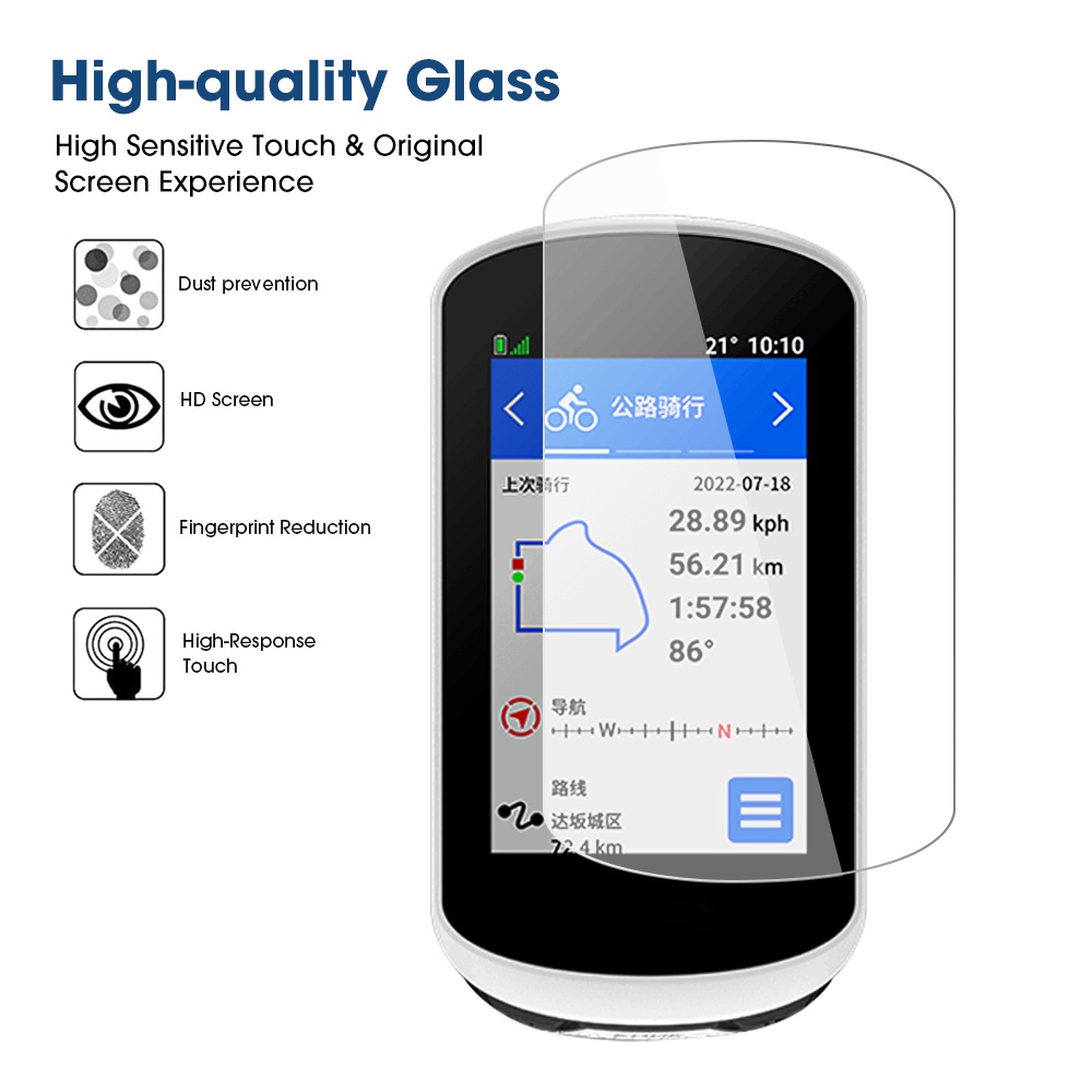 1 Pc Tempered Glass Pelindung Layar Garmin Edge Explore 2 HD Bening Tahan Gores Tahan Ledakan