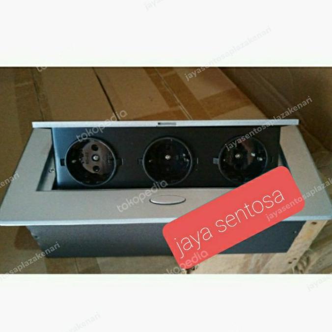 STOP KONTAK MEJA ARDE 3 LOBANG 16A TANAM MEJA / LANTAI INBOW ready shipping
