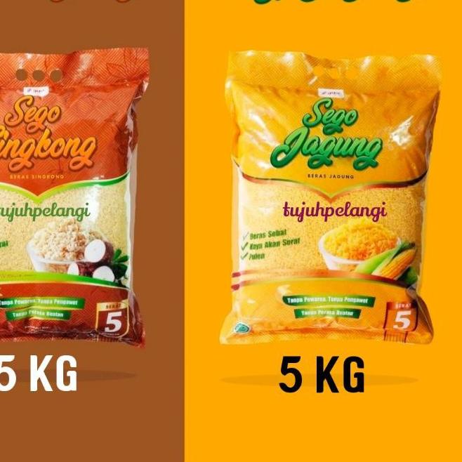 

✺ SEGO JAGUNG SEGO SINGKONG BERAS JAGUNG BERAS SINGKONG 5 KG ✶