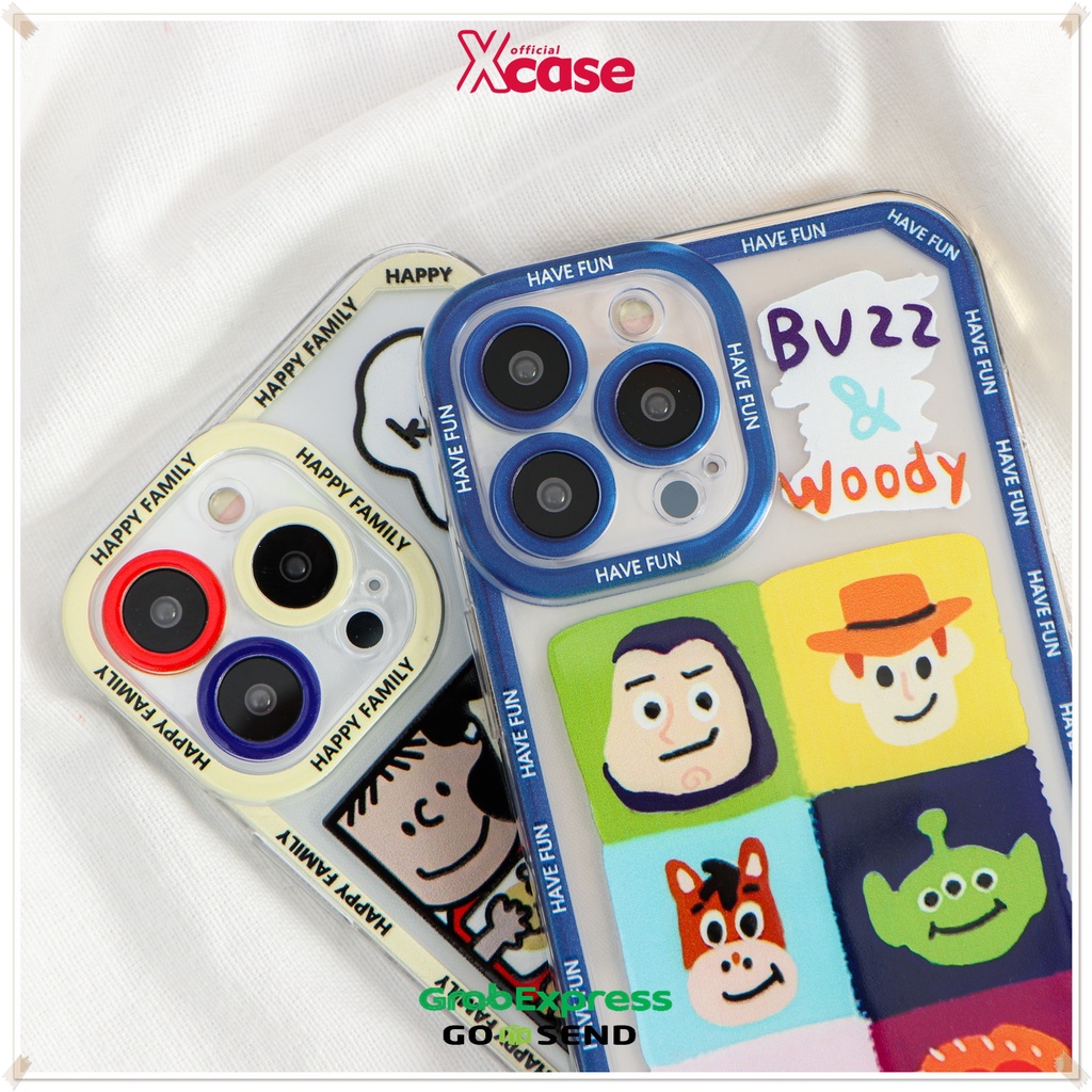 Soft Case Cartoon Snoopy and Toy Story Full Lens Cover iPhone iPhone 7 8 SE 7+ 8+ X XR XS 11 12 13 MINI PRO MAX