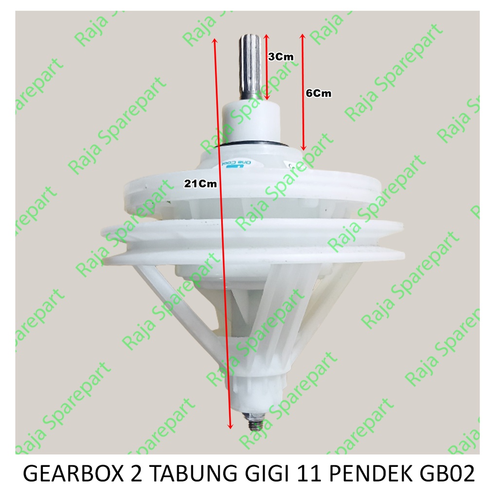 Gearbox Mesin Cuci 2 Tabung Gigi 11 Pendek GB02