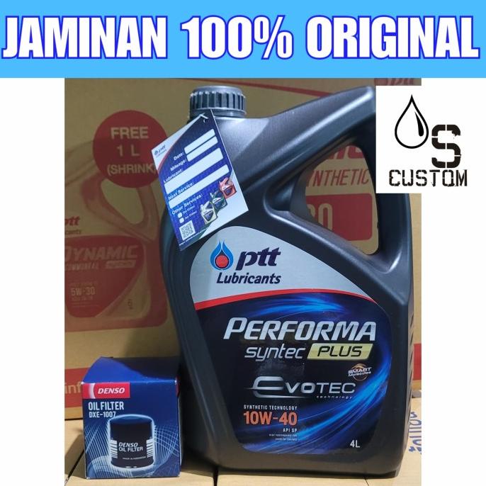 terlaris Paket Oli Juke March Evalia Livina PTT 10W40 4L API SP + Filter Oli