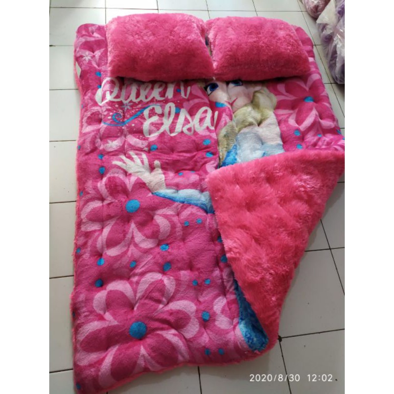 Surpet 2 sisi tebal halus termurah MOTIF KARTUN frozen elsa hello kitty