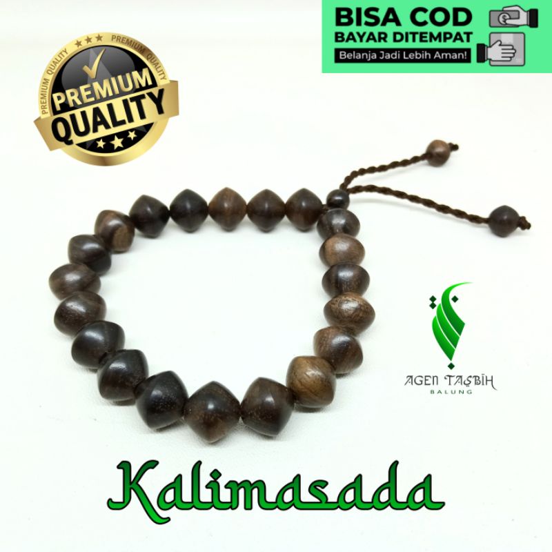 Gelang Pria Wanita Kayu Kalimasada Wajik Size 10mm ORIGINAL!!