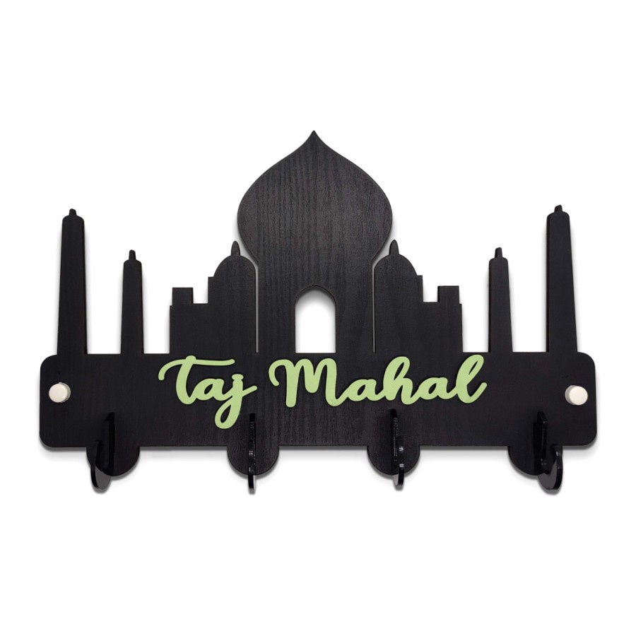 Tempat Gantungan Kunci Dinding Dekorasi Dinding Tempel Minimalis 4 hook Gantungan TAJ MAHAL 1001