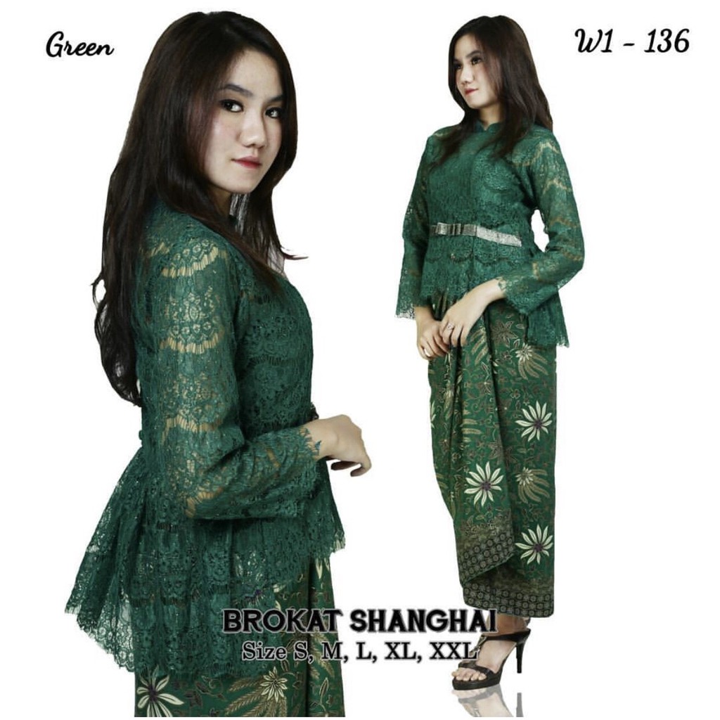 HARGA PROMO!!!! KEBAYA BROKAT SHANGHAI/KEBAYA PAGERAYU/KEBAYA WISUDA/KEBAYA BROKAT