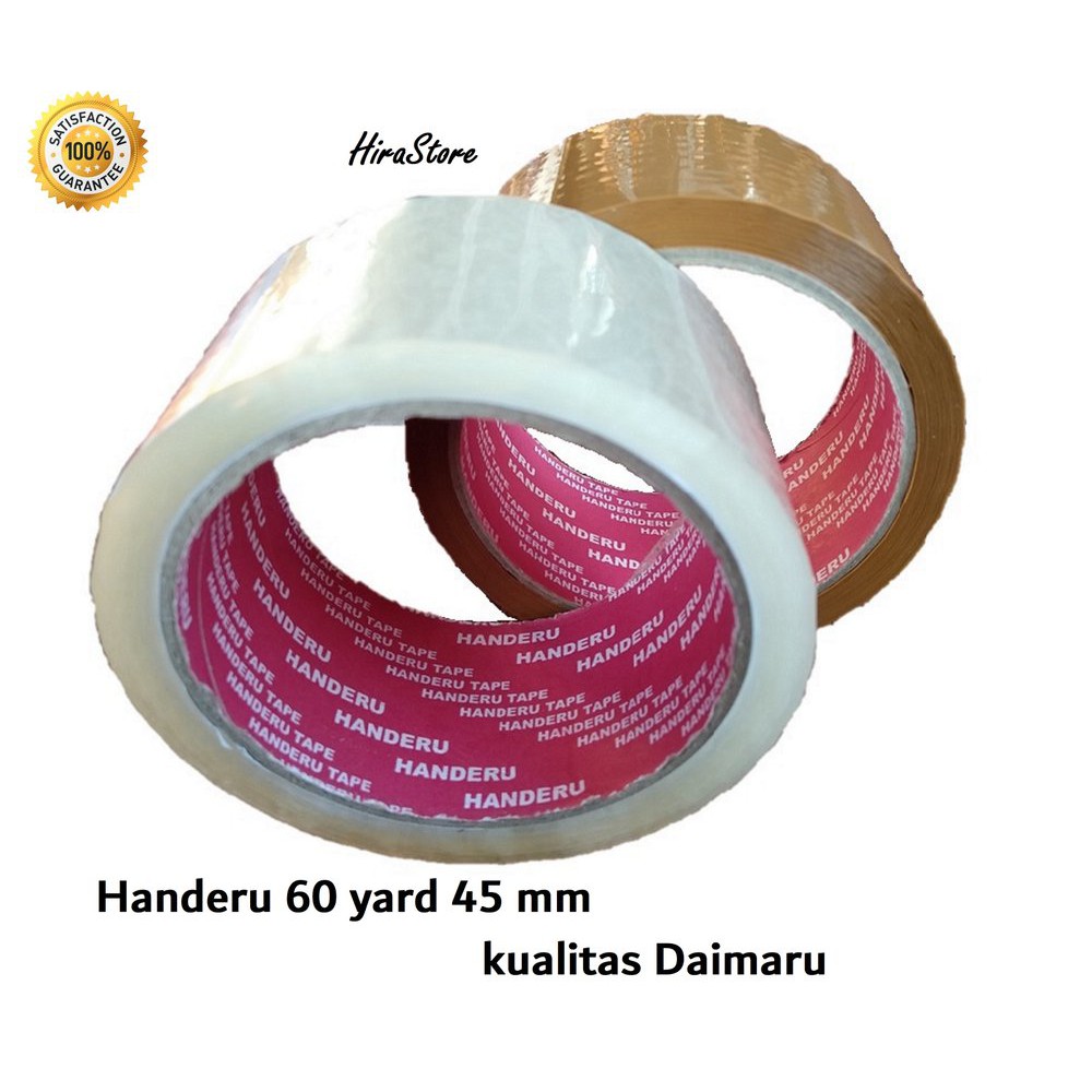 

Unik Lakban Bening 62 yard 2 inchi merk Handeru Terlaris
