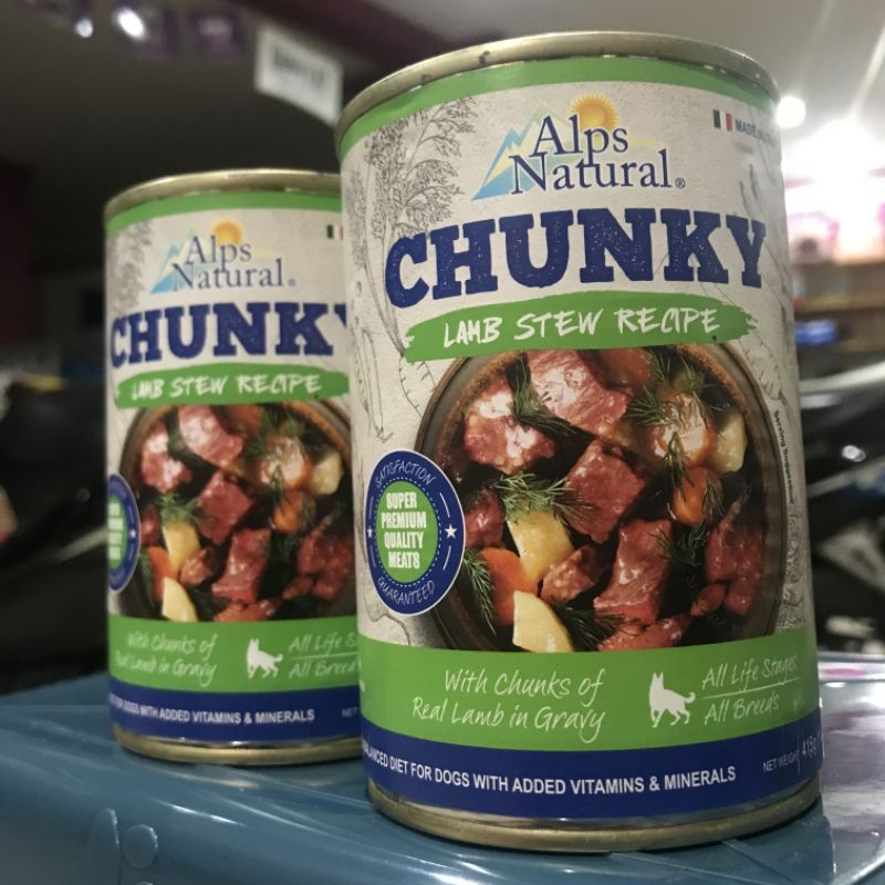 Alps Natural Chunky Kaleng 400gr Makanan Basah Anjing - Lamb In Gravy