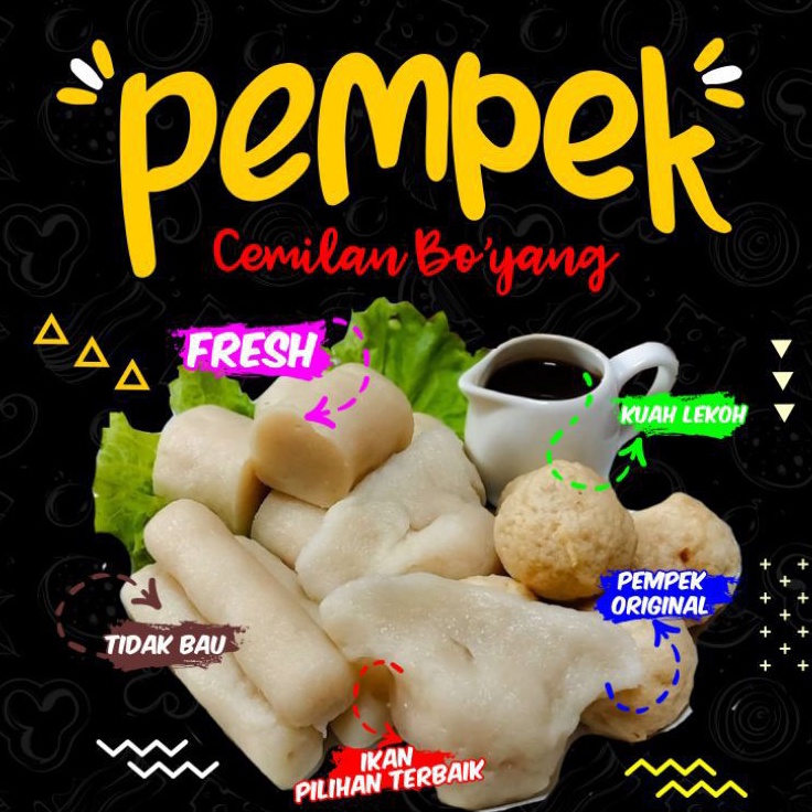 

PEMPEK PREMIUM - Original, Fresh, Tidak Bau, Ikan Tenggiri Asli, Kuah Lekoh. Cemilan Bo'yang