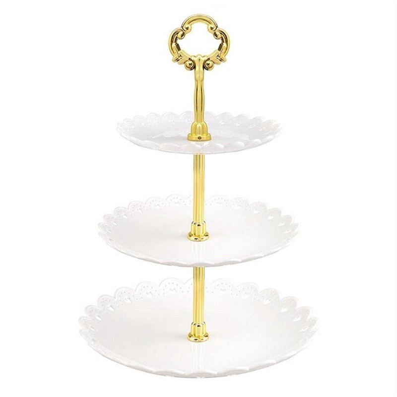 Household Living Room Three-tier Fruit Tray Wedding Cake Tray Cake Stand
