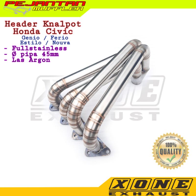 HEADER KNALPOT HONDA CIVIC ESTILO / GENIO / FERIO / NOUVA FULL STAINLESS
