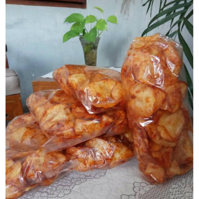 Keripik Singkong Pedes Daun Jeruk 200gr||Keripik Padang ...