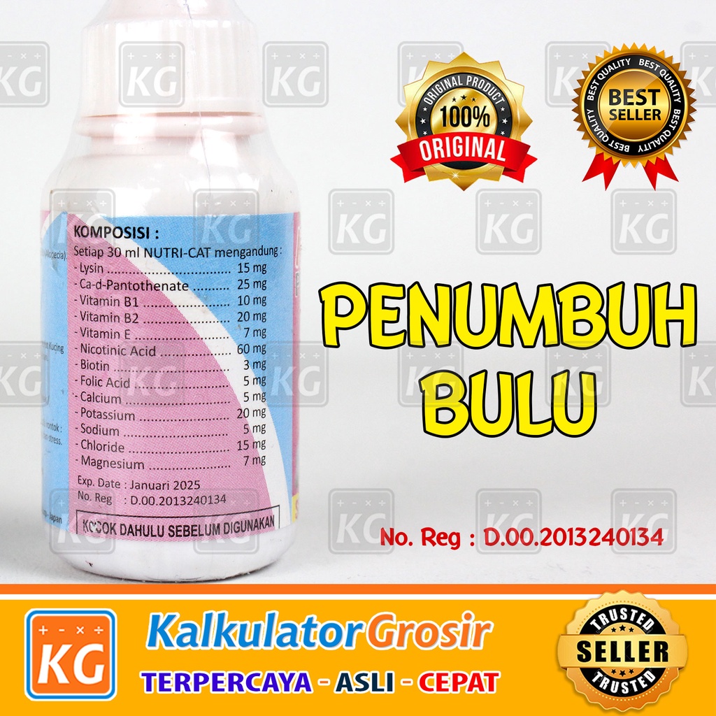 Nutricat / Nutridog Obat penumbuh bulu Kucing dan Anjing - Nutri cat dog Vitamin Penumbuh Bulu Kucing Anjing Nutrisi Bulu Indah