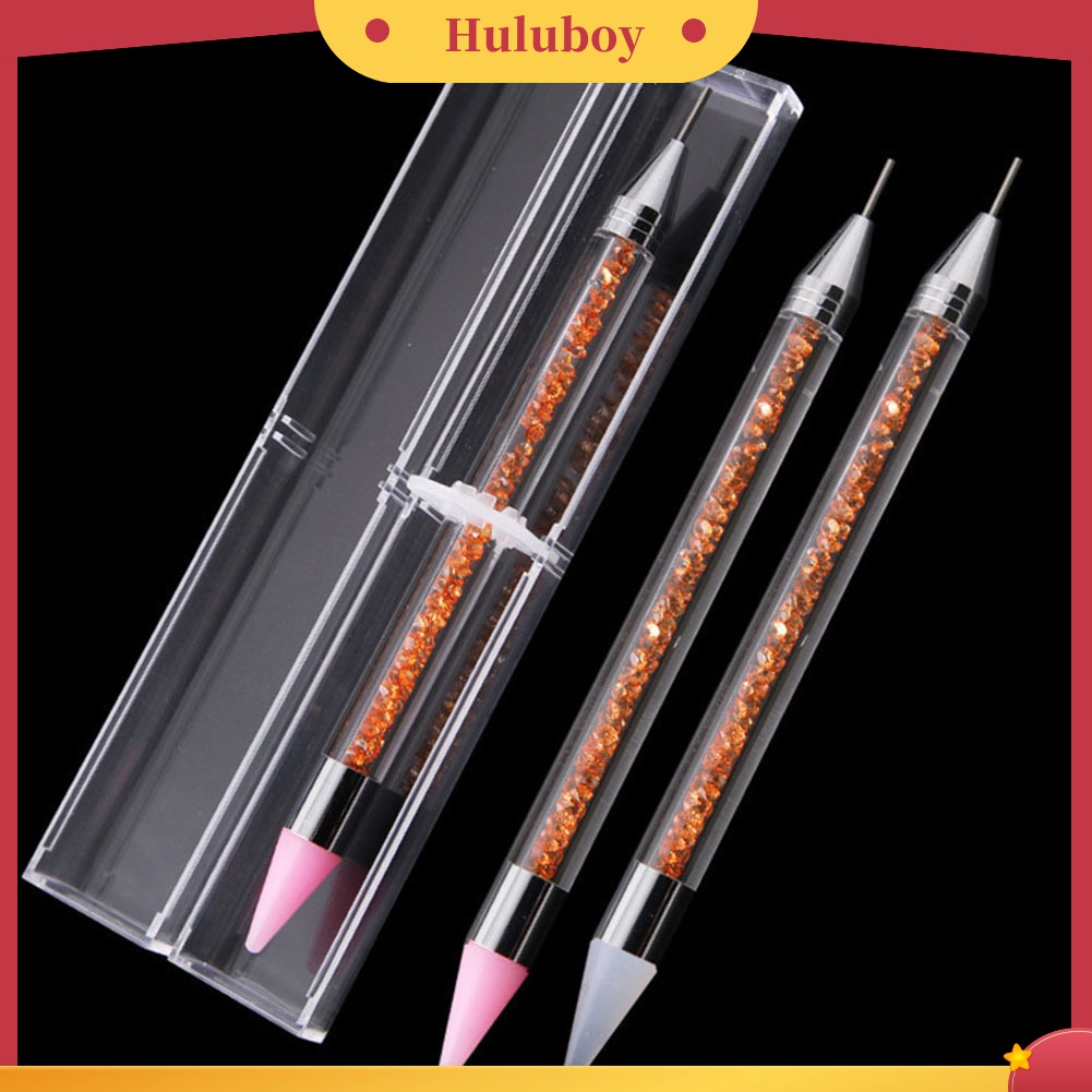 Huluboy Huluboy♡ Pen Dotting Berlian Imitasi Kepala Ganda Untuk Nail Art