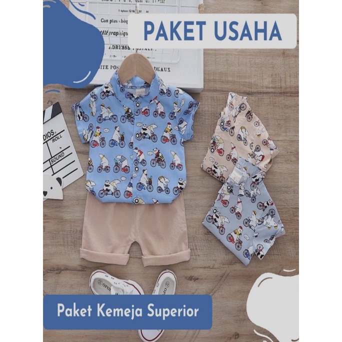 Promo !! paket setelan kemeja anak import / PAKET SETELAN KEMEJA SUPERIOR isi 50pcs