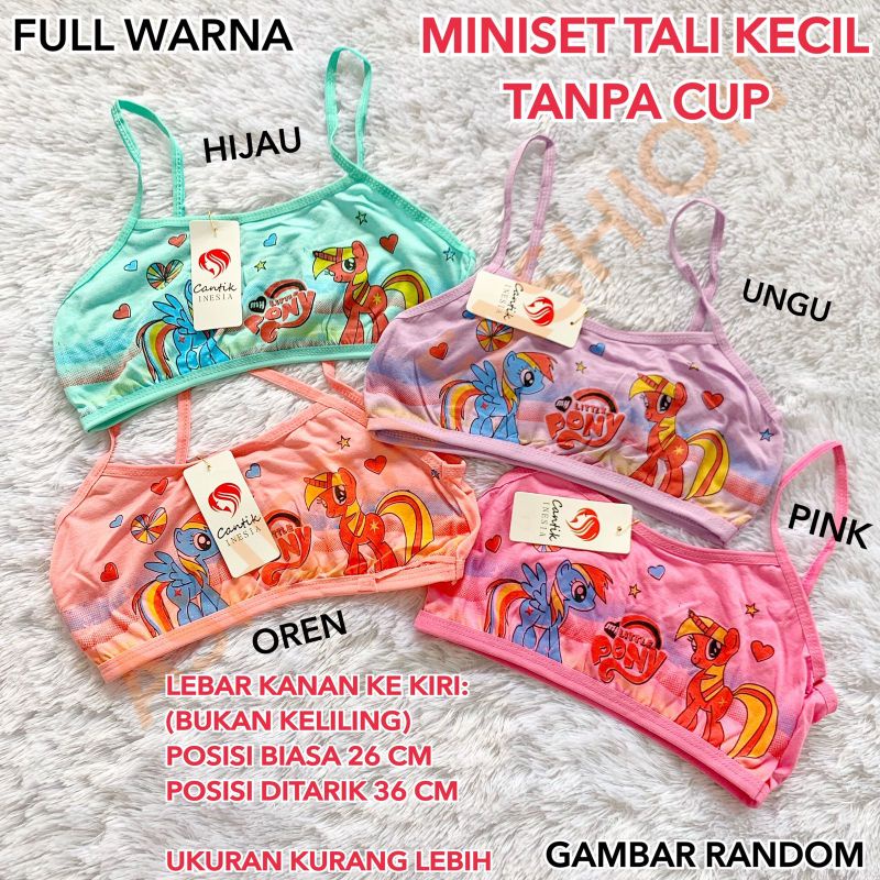 BRA MINISET CANTIK INESIA TALI BESAR KECIL ANAK PEREMPUAN CEWEK LUCU MURAH GROSIR TANPA CUP