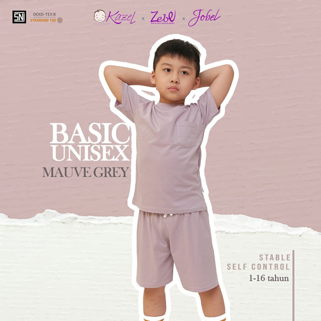 Kazel Tshirt Basic Unisex Per 3 Pcs (Atasannya Aja 7-16) - KZL-TBU Warna Random