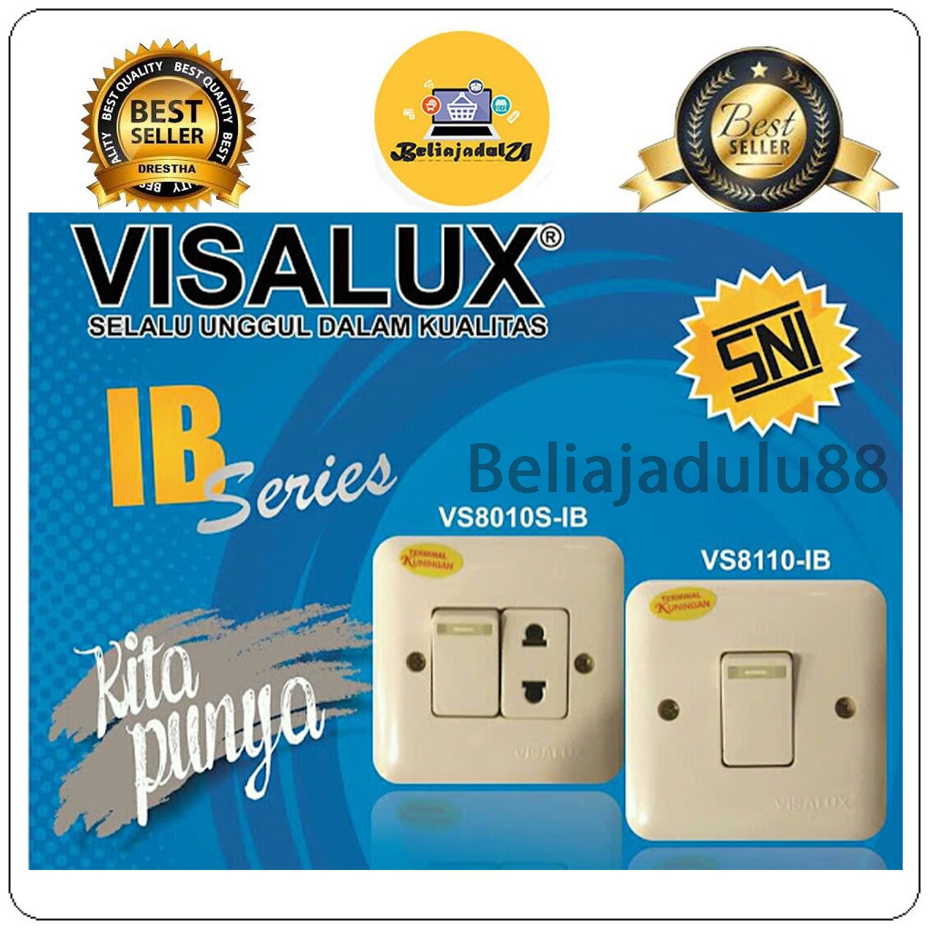 Beliajadulu88 saklar lampu listrik tanam  ib ( inbow ) vs8110 vs8210 vs8016 vs8010 Visalux