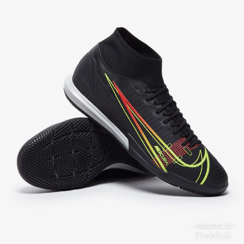 SEPATU FUTSAL NIKE SUPERFLY 8 ACADEMY IC BLACK NOIR