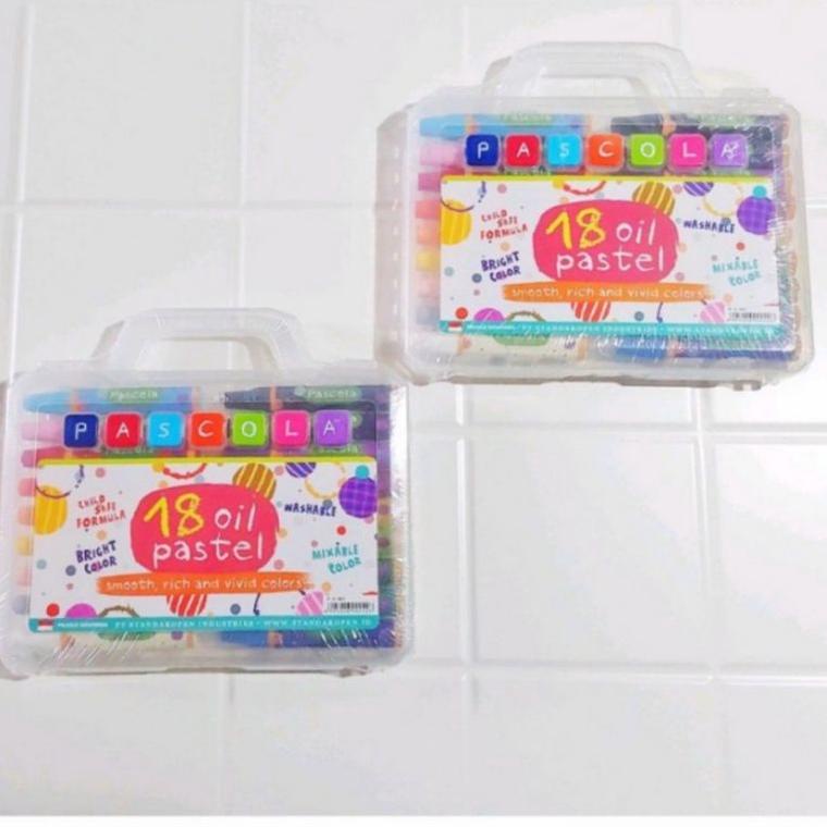 

[FiZ ㊍] Crayon Oil pastel pascola / crayon pascola 18 warna ( 1 set ) //Promo sale