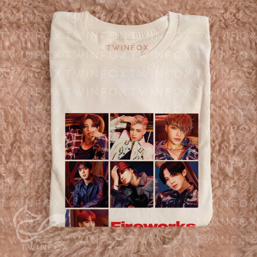 Kaos Kpop Unisex Ateez Fireworks Photo