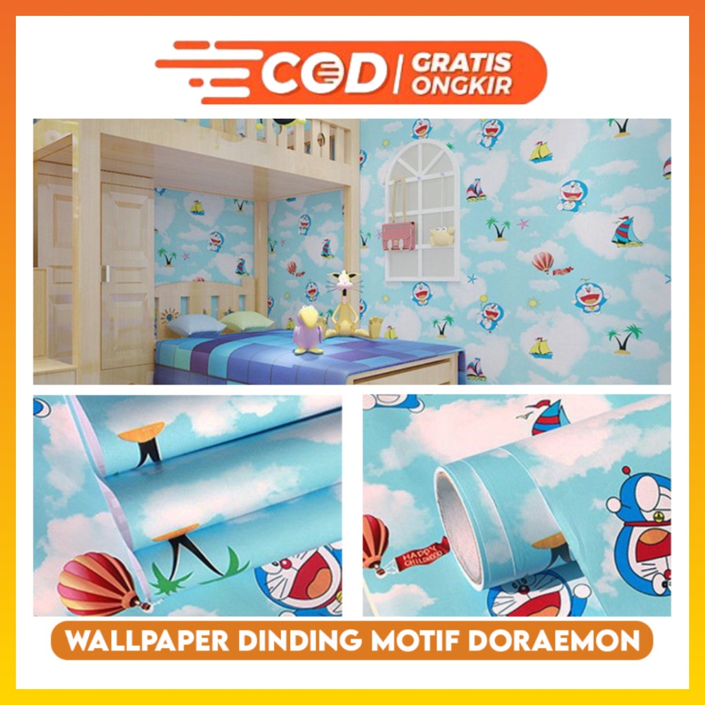 COD Promo Termurah Wallpaper Dinding murah stiker dinding Motif Karakter wallpaper 3d motif kartun Premium Quality Size 45cm X 9M WHFURNITURE