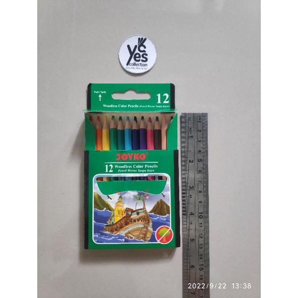 Pensil Warna 24 Warna Panjang Pendek Joyko (isi 24 &amp; 12  Color) ATK Alat Tulis Sekolah Mewarnai Anak