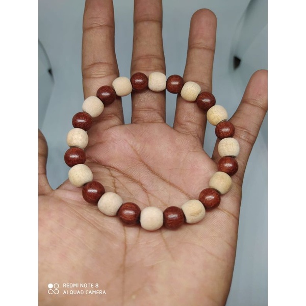 gelang kayu kombinasi kayu nagasari dan kayu kaboa