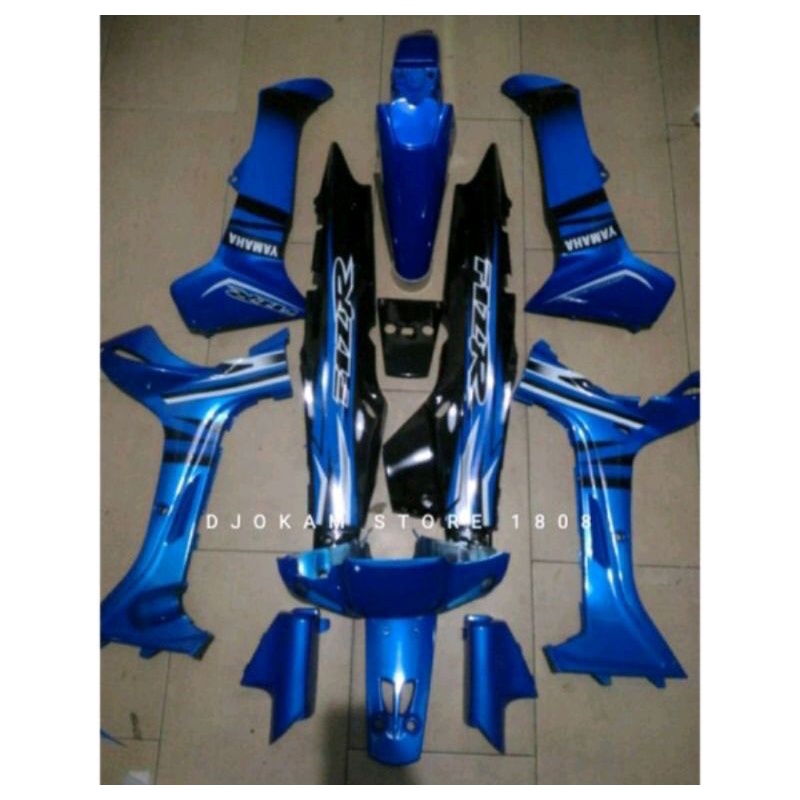 TERMURAH  fullset bodi full set body halus motor Yamaha fiz r fizr custom hitam dan biru terbaik