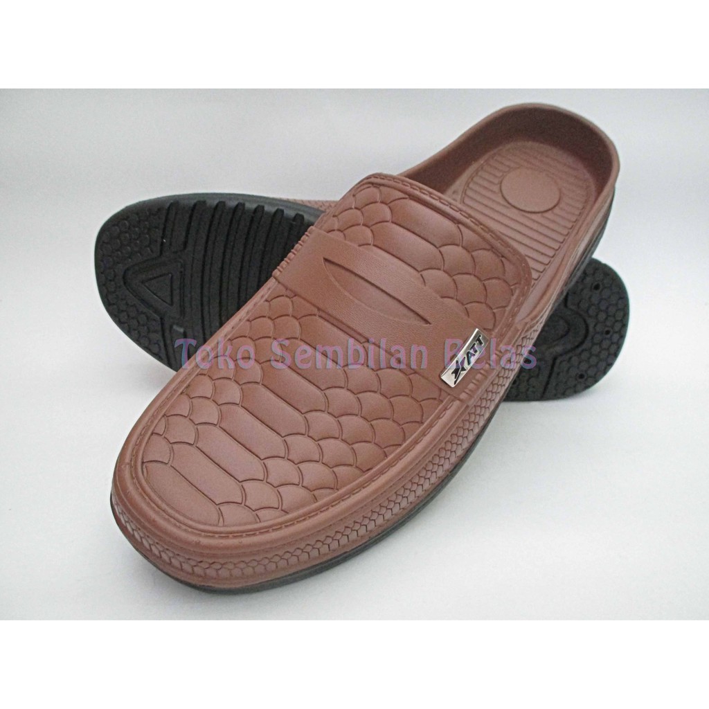 Sepatu Sandal Kulit Karet/Sepatu Karet Slip On/Sepatu Karet Selop Casual/Sandal Selop/Sepatu Sandal/