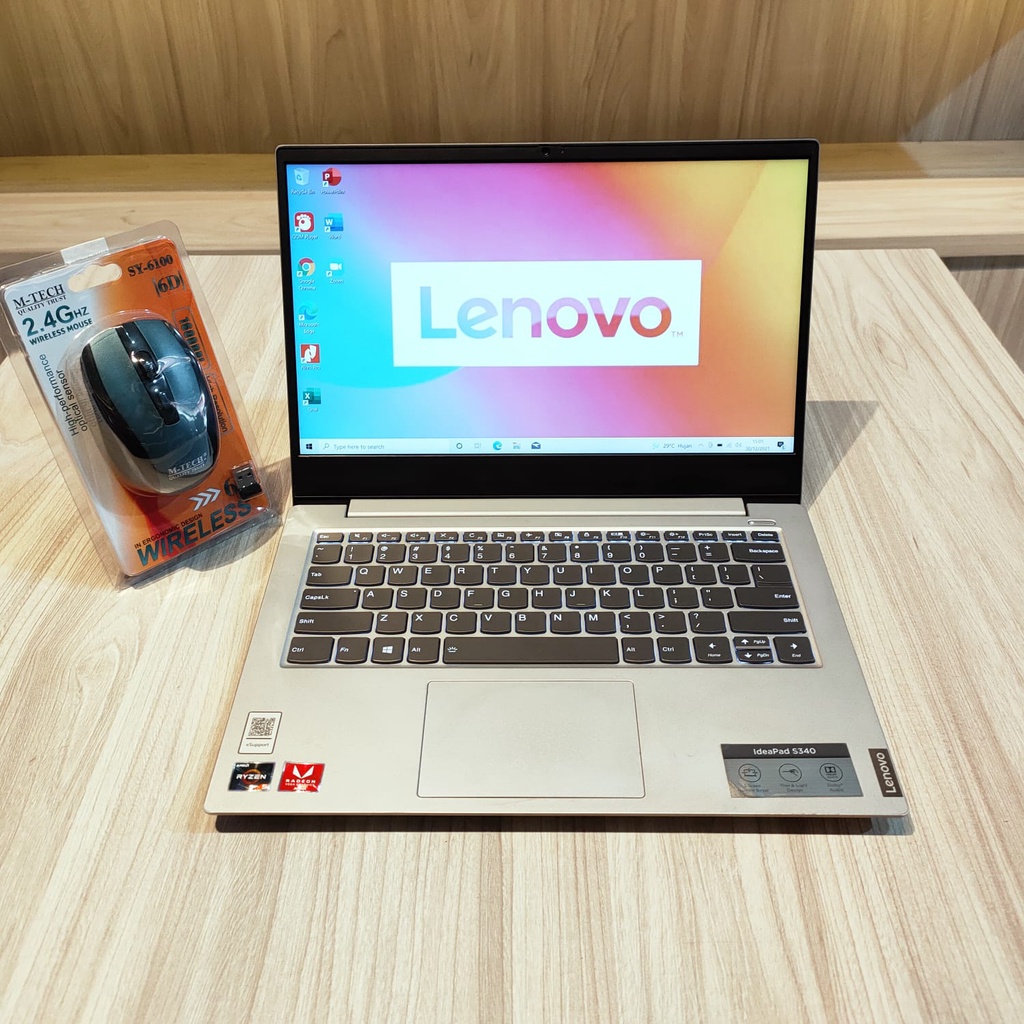 LENOVO ideapad S340 - Silver (Ryzen 5 3500U) RAM 8GB SSD 512GB VGA AMD Radeon Vega 8 Graphics (2GB)