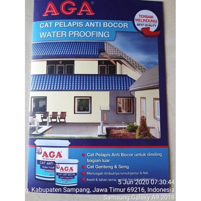 AGA GENTENG 800 GRAM CAT WATERPROOFING / CAT GENTENG / CAT SENG / CAT KOLAM