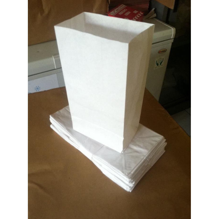 

Paper Bag Kantong Kertas Putih 500 Pcs Kantong Putih Fried Chicken