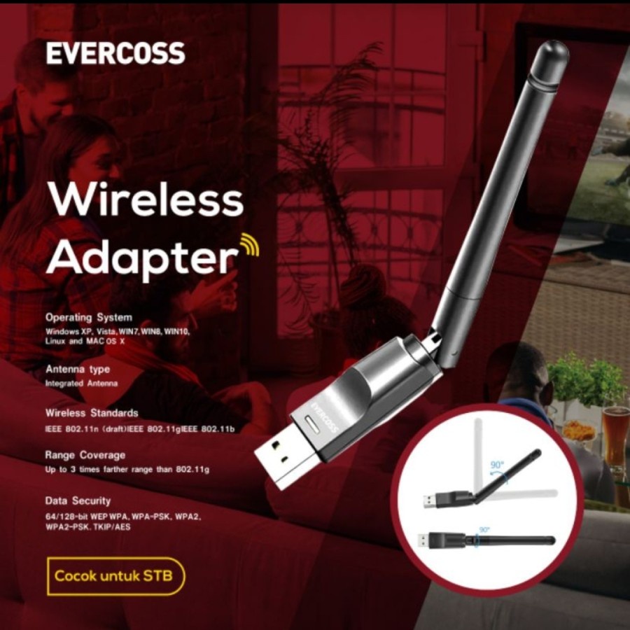 Dongle USB WIFI Adapter EVERCROSS - Receiver Set Top Box - Dongle