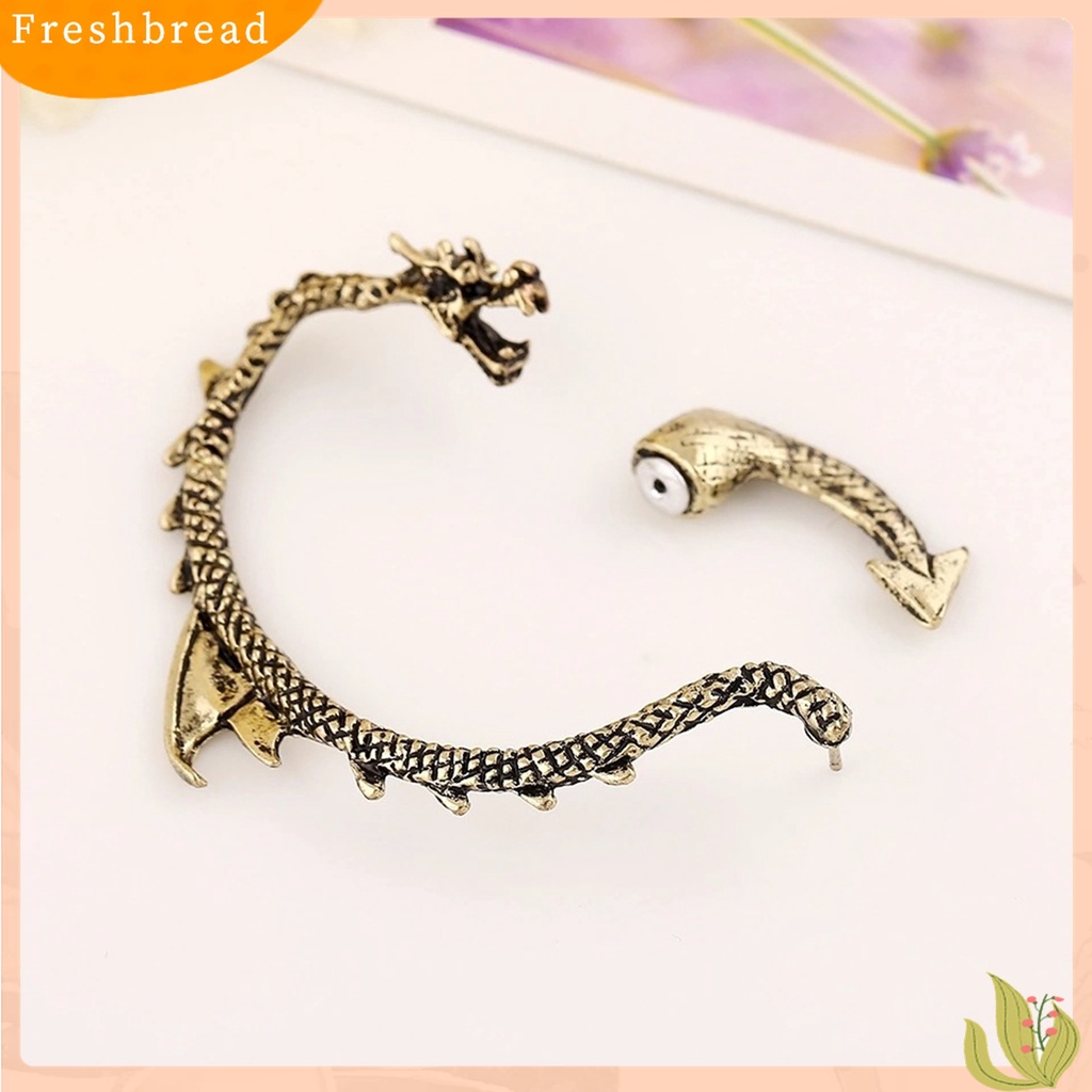 Frx1Pc Ear Cuff Bentuk Naga Bahan Alloy Gaya Gothic Punk Rock Untuk Pesta