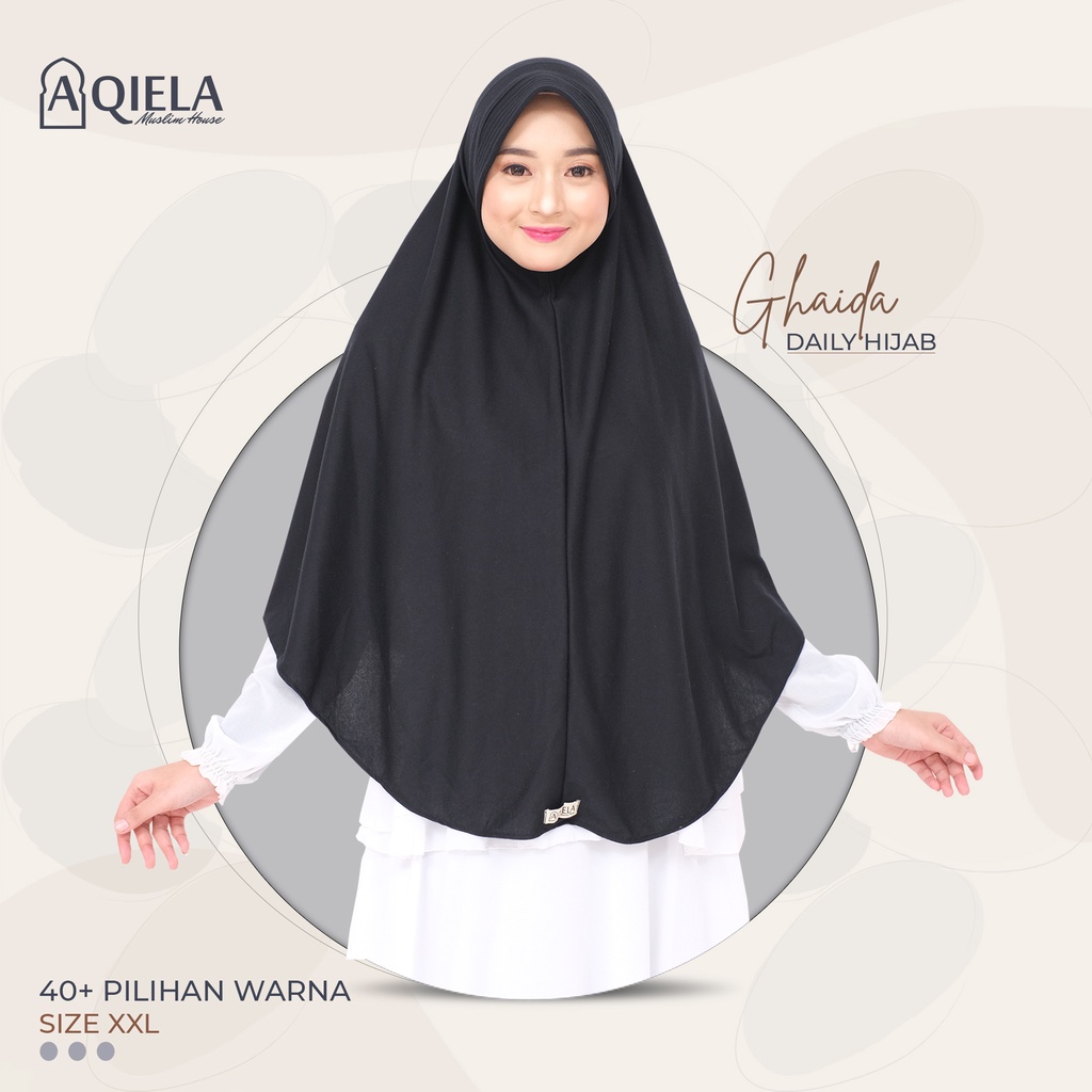 AQIELA Jilbab Pet Antem GHAIDA ꟾ SIZE XXL PART 2 ꟾ Jilbab Instan Kaos Pet Antem Jahit Tepi Rapi Jilb