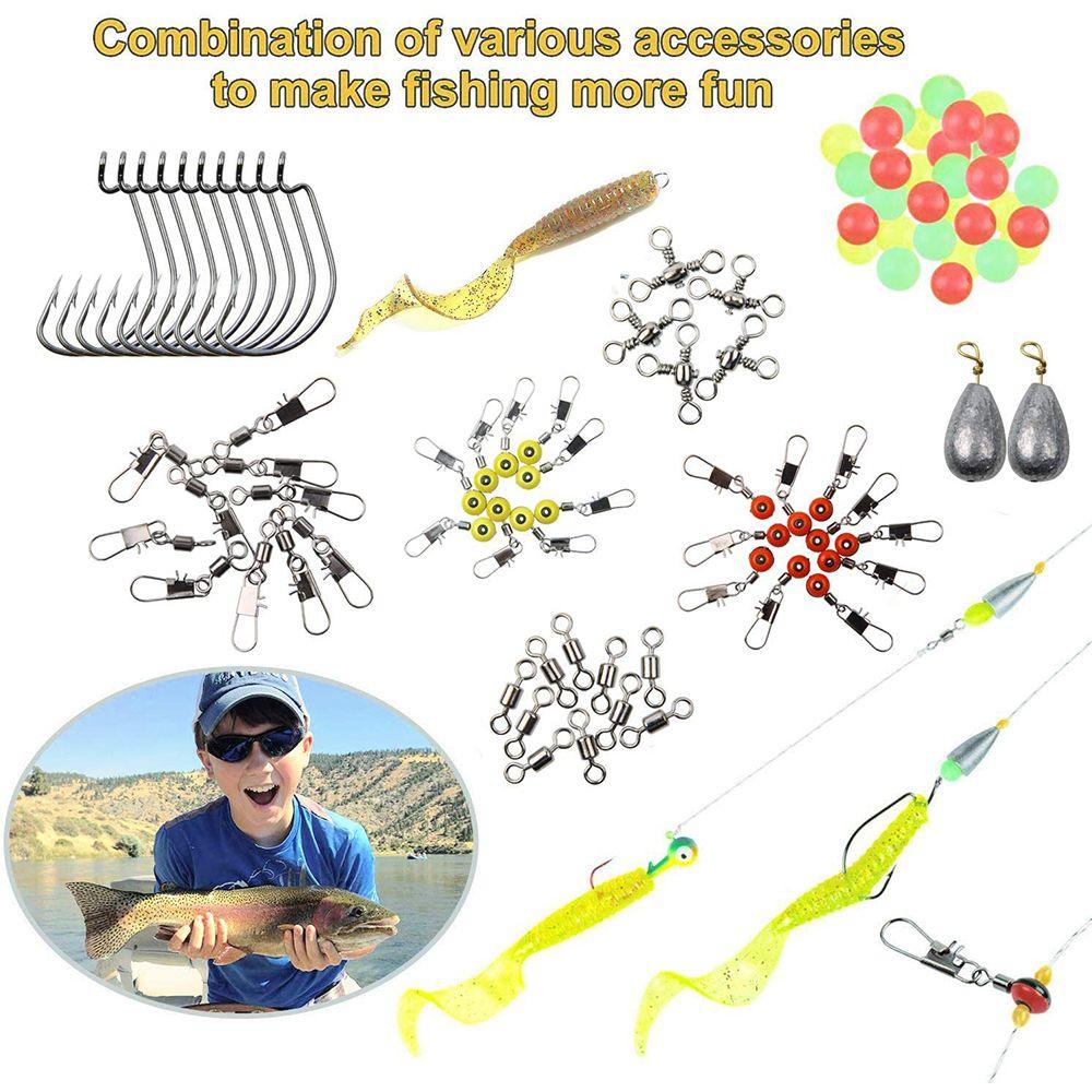 AUGUSTINA Agustinina Fishing Tackle Kotak Aksesoris Memancing Luar Ruangan Pengait Manik Sinker Putar Tackle