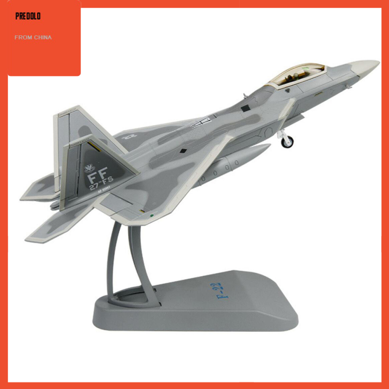 Miniatur Diecast Pesawat F-22 Skala 1 / 72 Dengan Stand Untuk Dekorasi