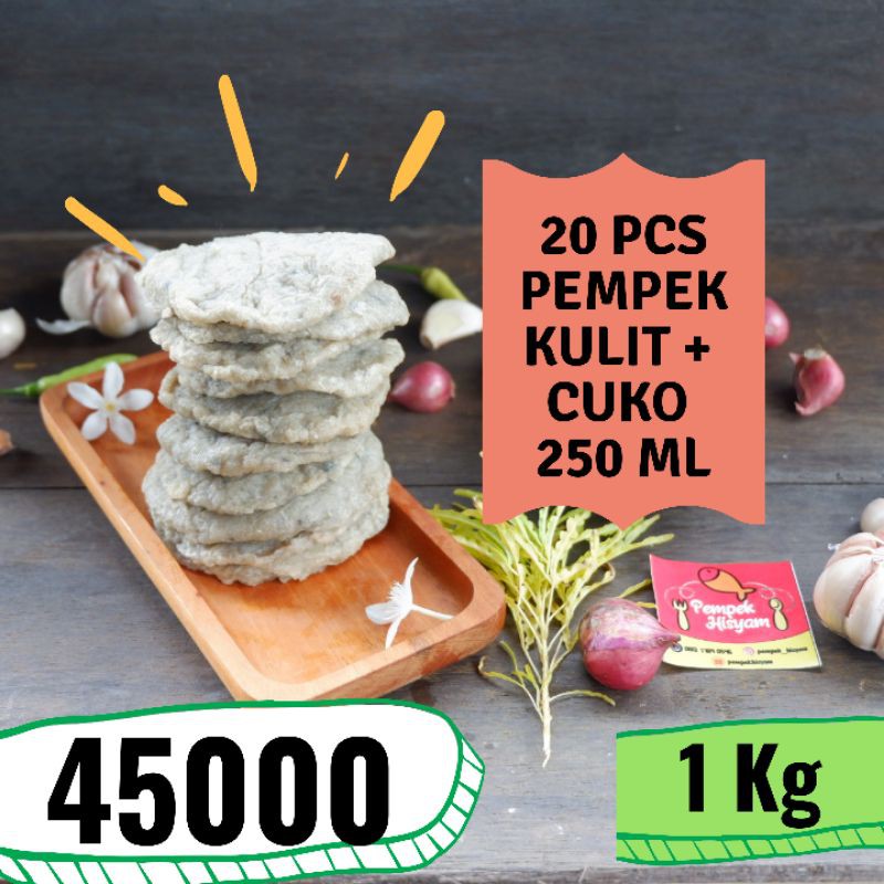 

PEMPEK PALEMBANG PEMPEK KULIT IKAN TENGGIRI ISI 20 PCS + CUKO 250 ML