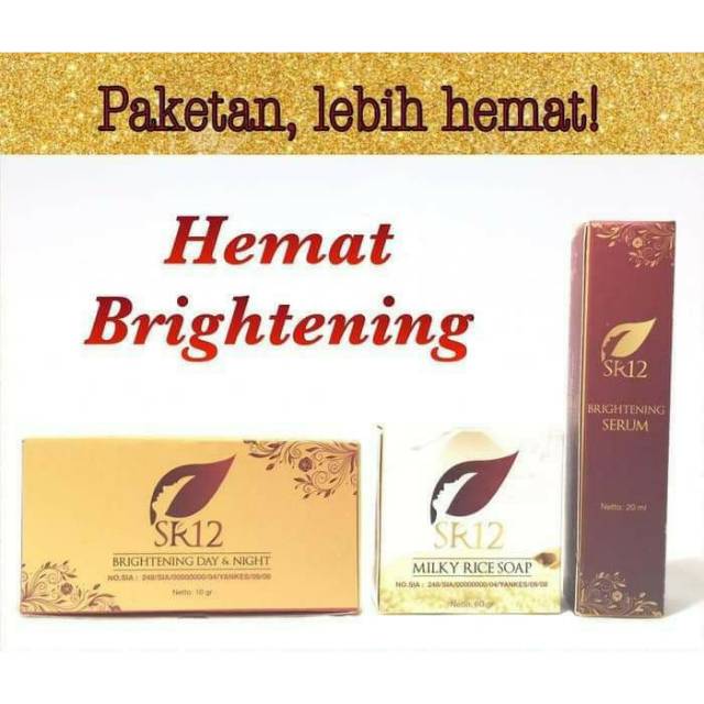 Paket hemat brightening 1 SR12 BPOM ORIGINAL