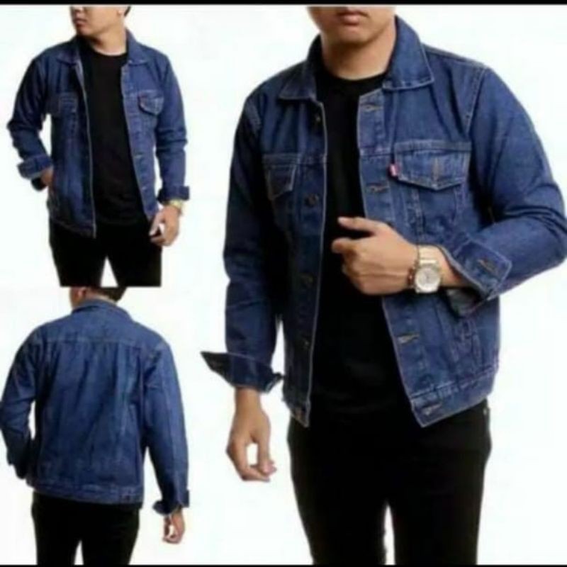 COD JAKET JEANS DENIM PRIA TEBAL KANTONG DALAM DILAN 1990