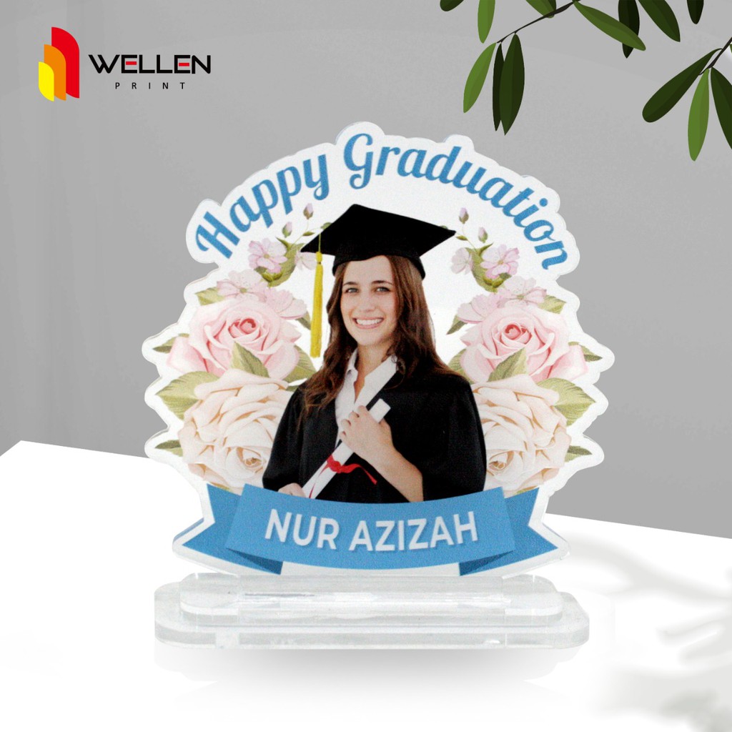WELLEN PRINT - Cetak Plakat Thropy Ucapan Wisuda Wedding Pernikahan Ulang Tahun Ultah Akrilik Custom  Print