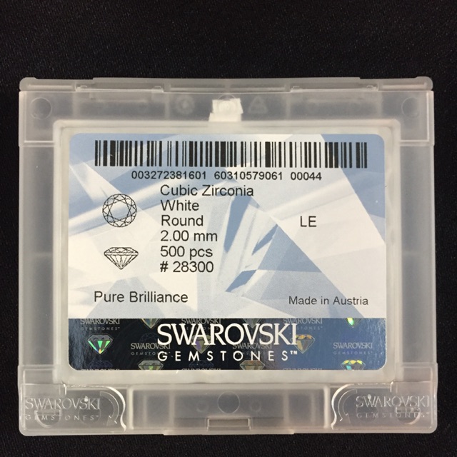 Batu Permata Sirkon Zircon Swarovski Size 2 mm/ 2.25mm/ 2.5mm